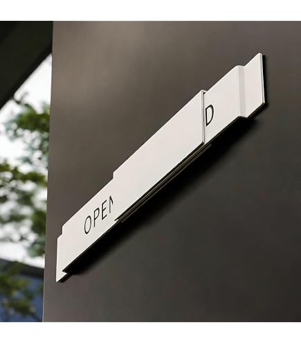 Amazon.co.jp: 店舗標識 案内板 Old New シリーズ OPEN & CLOSED 高さ